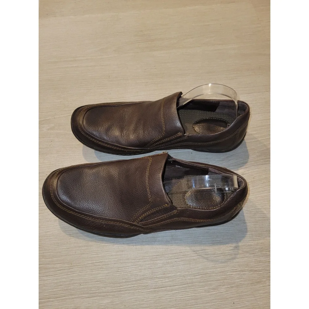 Born Mens Brown Leather driving Slip‎ On Loafers H13735 12M Casual Shoes office